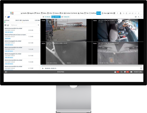 monitoreo integral en tiempo real del vehículo con videovigilencia